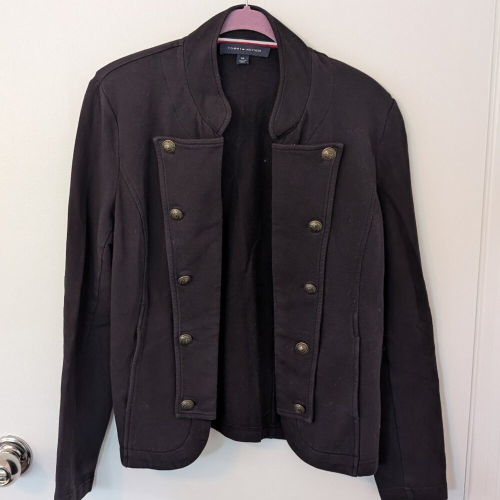 Tommy Hilfiger Women's Solid Band Jacket Black - Size Small